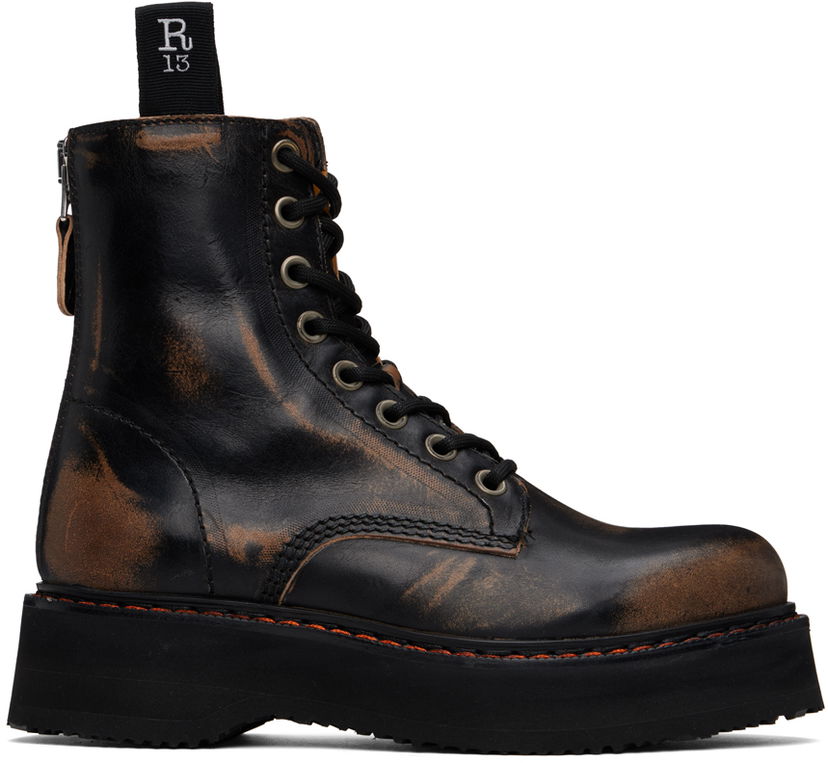 Oblečenie R13 R13 Single Stack Boots Čierna | R13WS025-R01