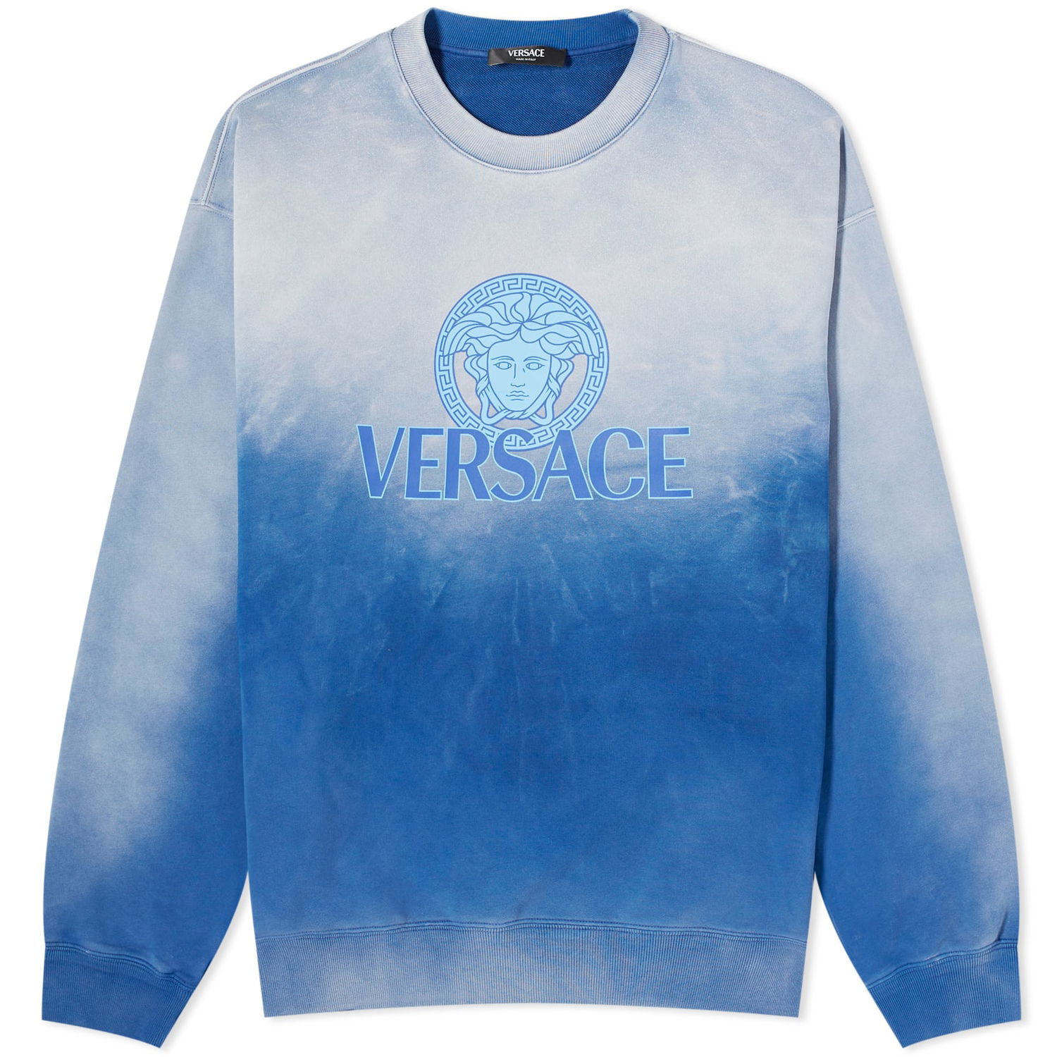 Mikina Versace Overdye Medusa Print Crew Sweat Royal Blue Modrá | 1013969-1A09921-1UI10, 0