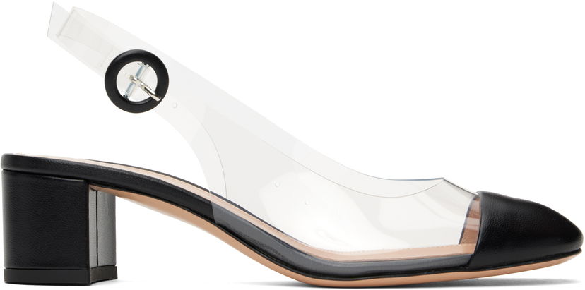 Tenisky a topánky Gianvito Rossi Gianvito Rossi Nappa Soft Glass Slingback Heels Čierna | G95568-45RIC-NOG