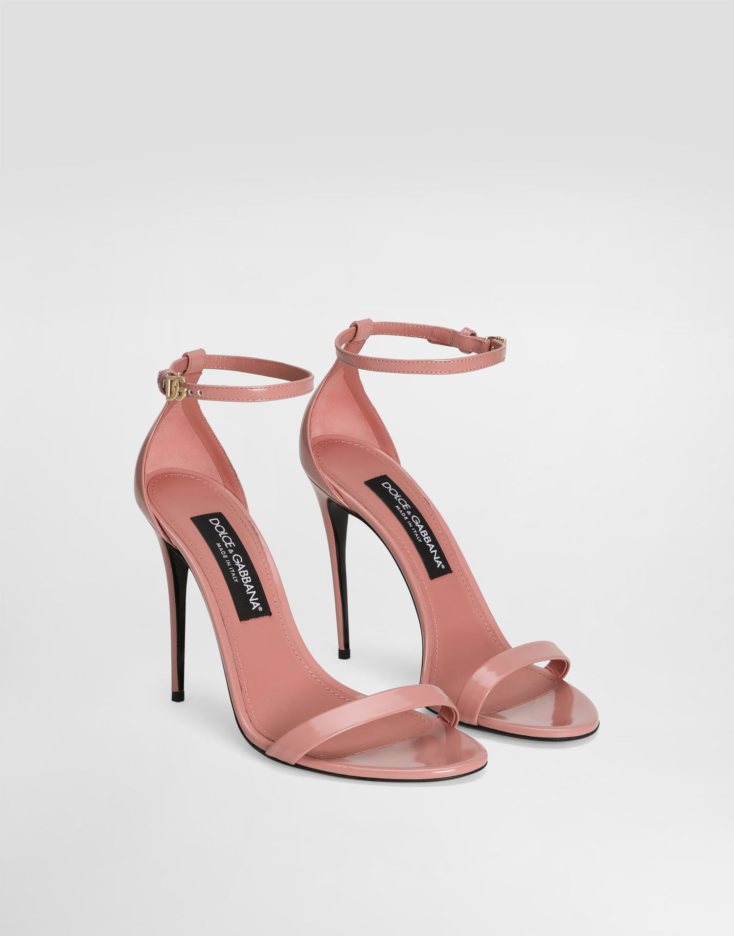 Doplnky Dolce & Gabbana Dolce & Gabbana Polished Calfskin Heeled Sandals Ružová | CR1717A103780405, 1