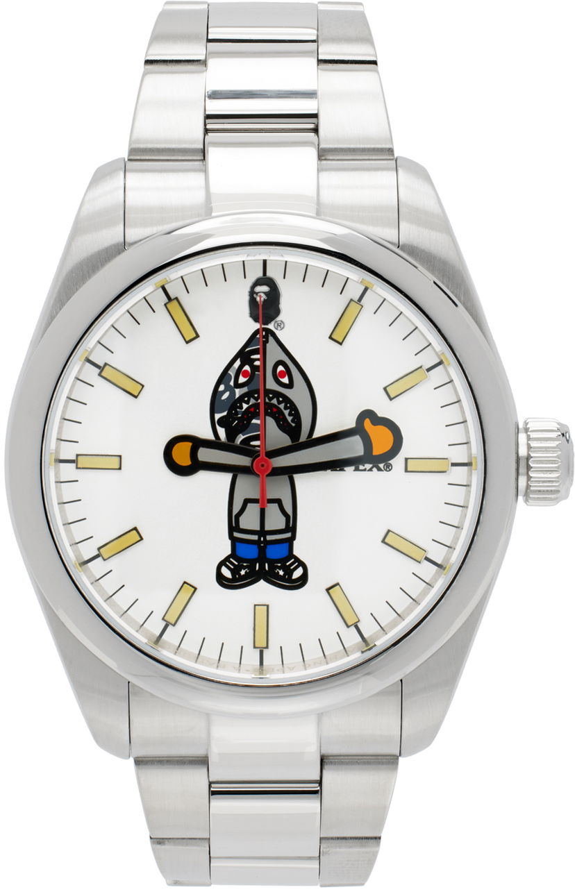 Hodinky BAPE Shark Seijin M Analog Watch Metalická | 001WHK201305M