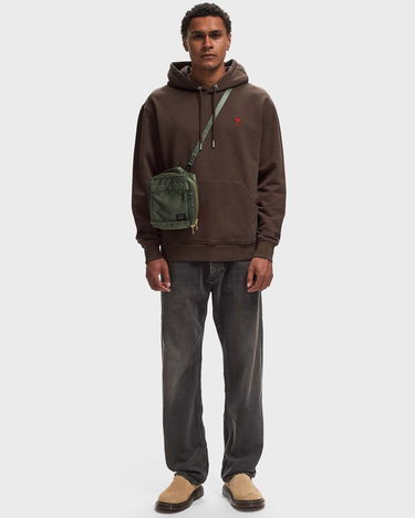 Mikina AMI Brown Embroidered Hoodie XXL Hnedá | USW235.730-221, 1