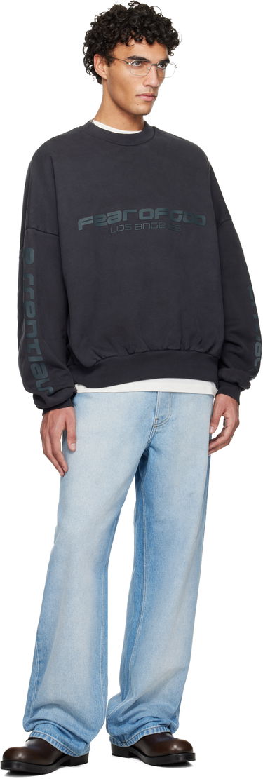 Mikina Fear of God Fear of God ESSENTIALS Holiday 'Los Angeles' Heavy Fleece Cropped Sweatshirt Šedá | 192HO256893F, 4