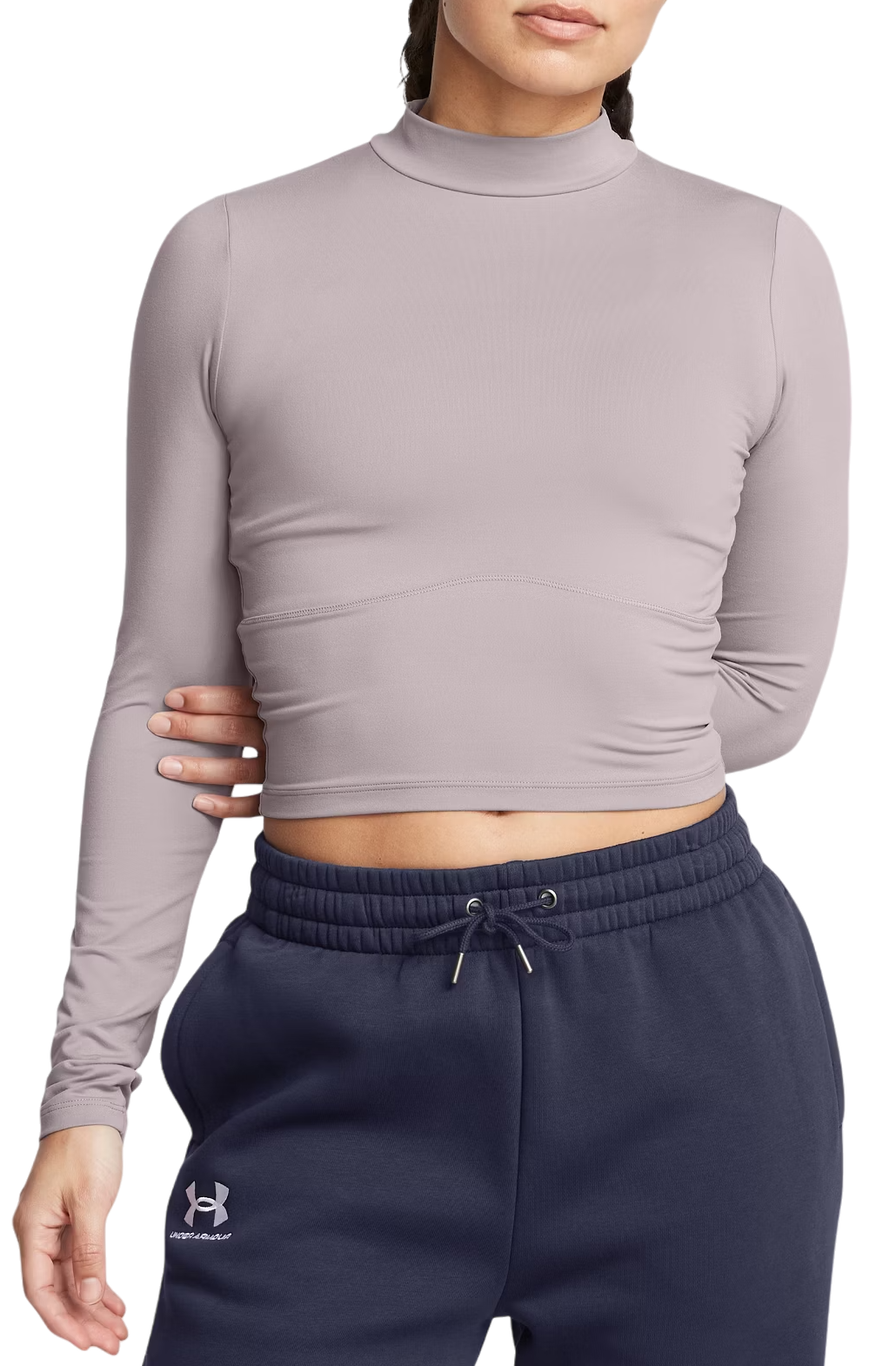 Tričko Under Armour Meridian Mock Long Sleeve Top Šedá | 1380773-015, 0