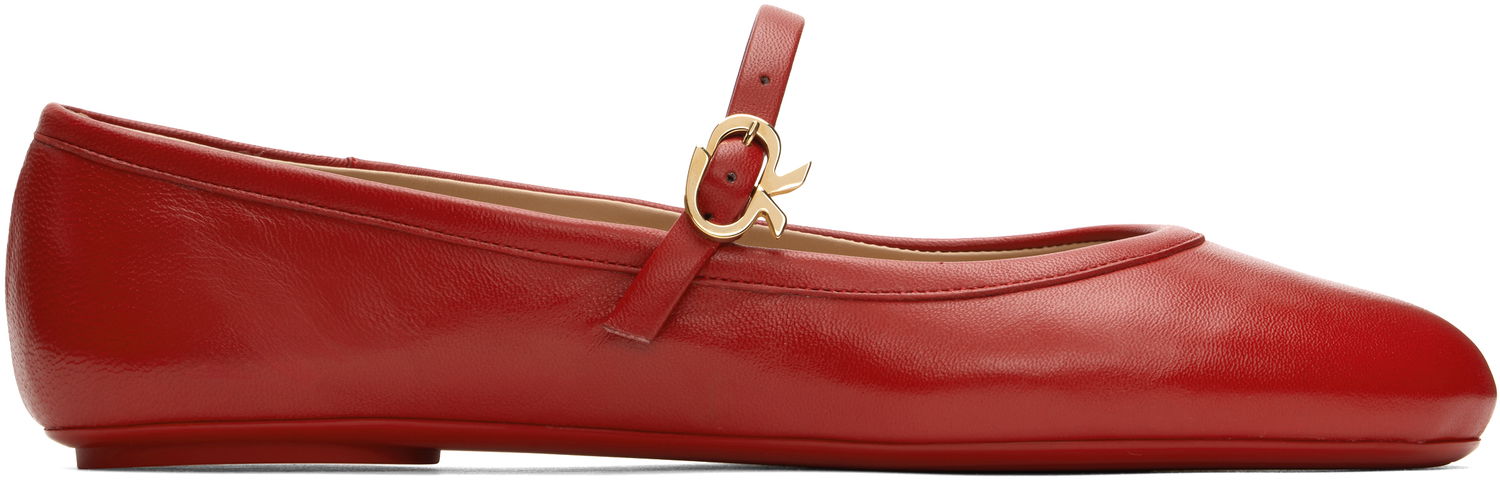 Tenisky a topánky Gianvito Rossi Gianvito Rossi Carla Ballerina Flats Červená | G22223-05GOM-NXF, 0