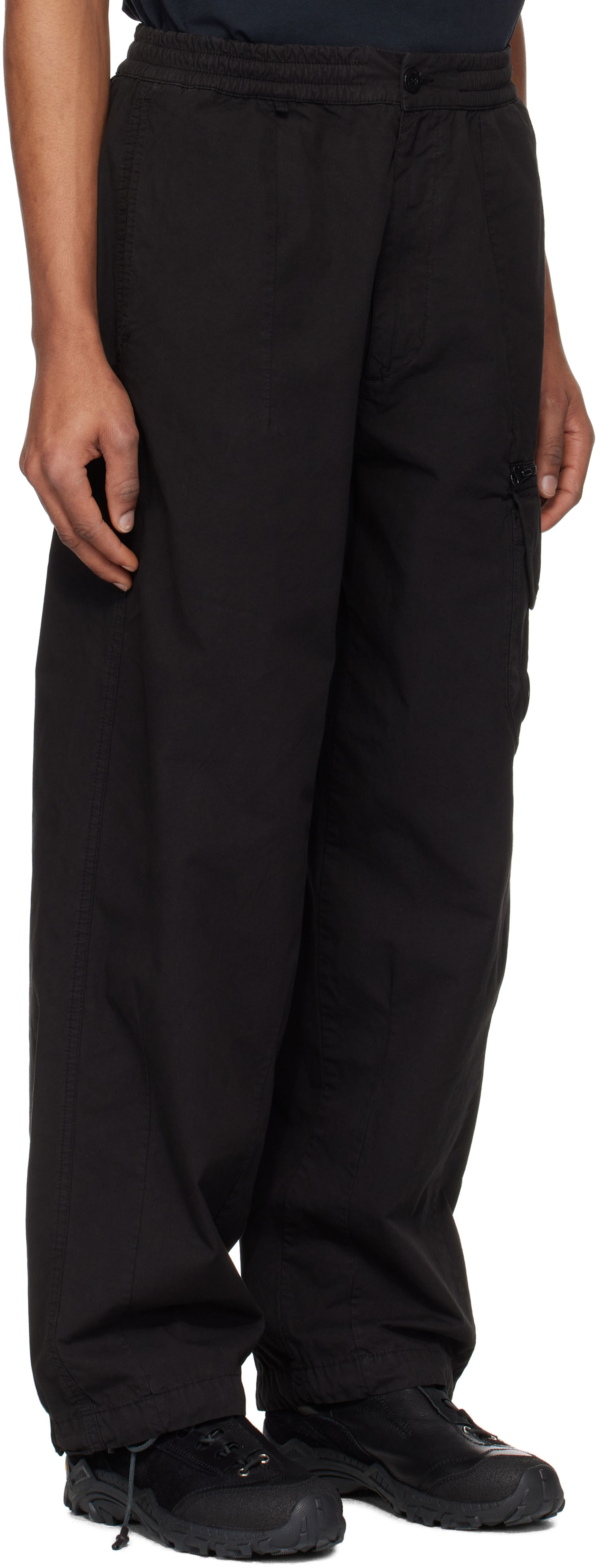 Cargo nohavice C.P. Company C.P. Company Microreps Boxy Lens Cargo Pants Čierna | 18CMPA094A-006475G, 1
