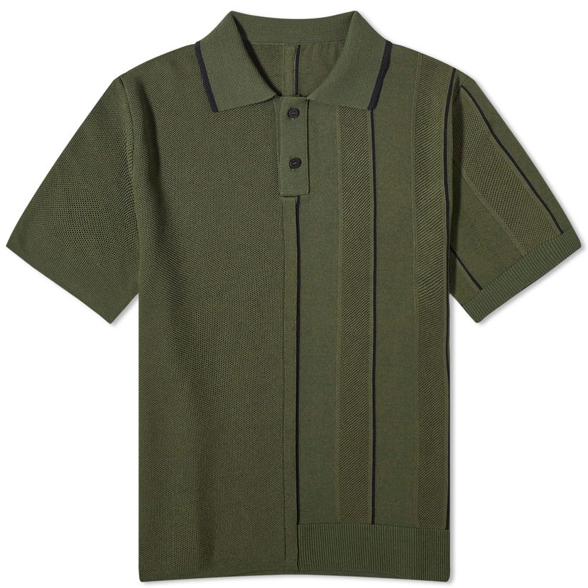 Polo tričko Jacquemus Juego Knitted Polo Shirt Zelené | 24E245KN417-2361-590