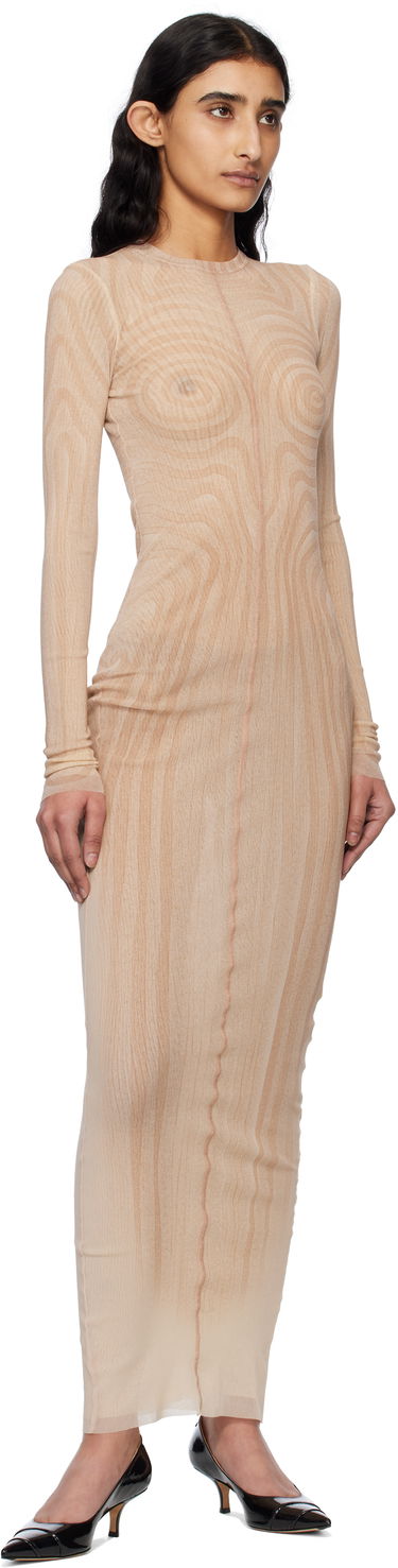 Šaty Jean Paul Gaultier Jean Paul Gaultier 'The Long Spirale' Maxi Dress Béžová | 25/34-F-RO390-T587-2026, 3