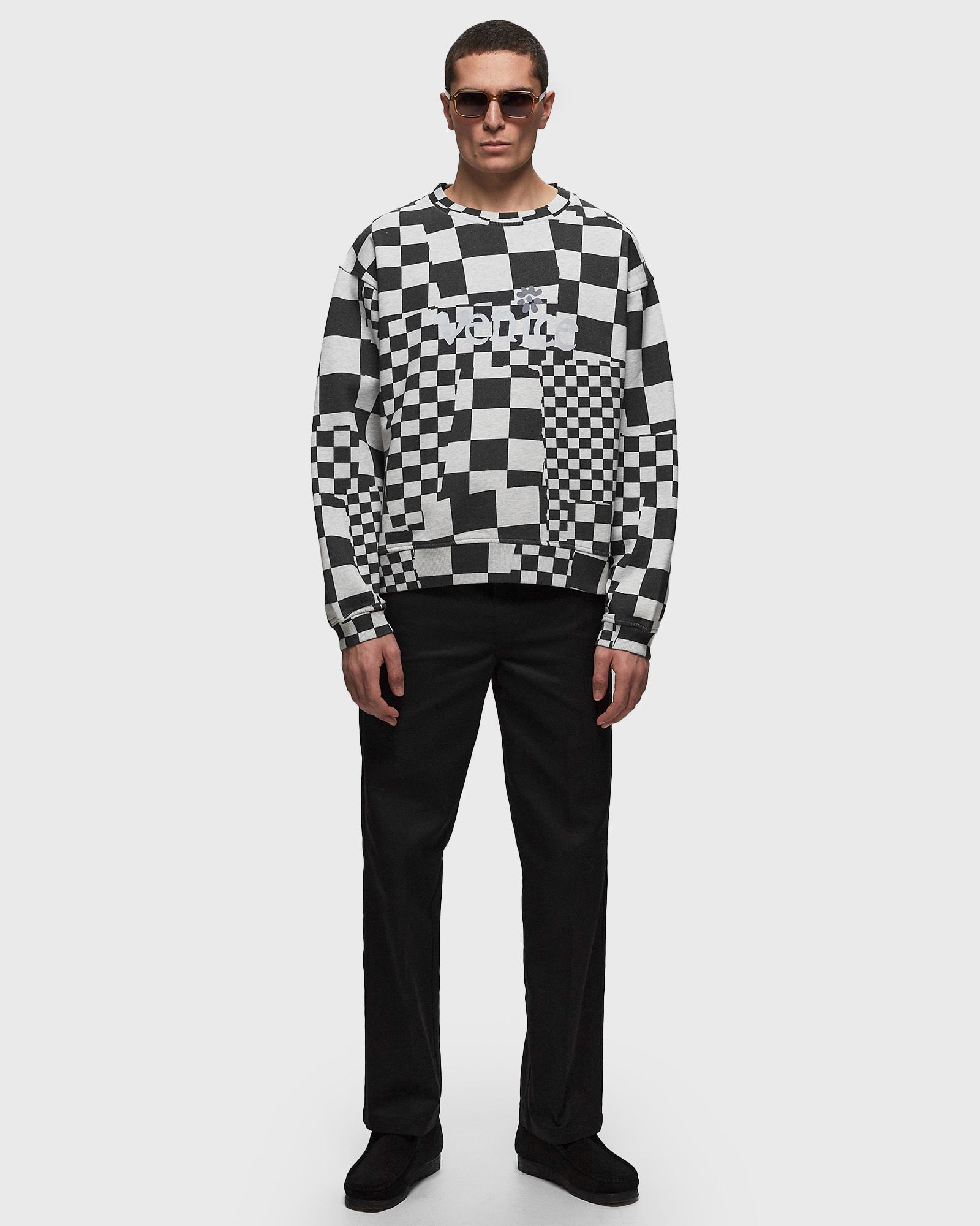 'Venice' Checkerboard Print Sweatshirt