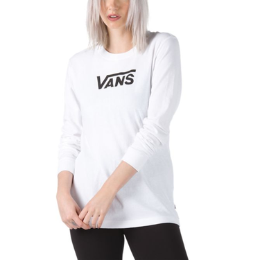 Tričko Vans WM FLYING V LS T-Shirt Biela | vn0a3ulgwht1, 0