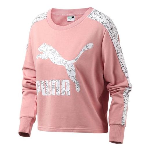 Sveter Puma Classics Logo Crew Sweatshirt Ružová | 595906-14
