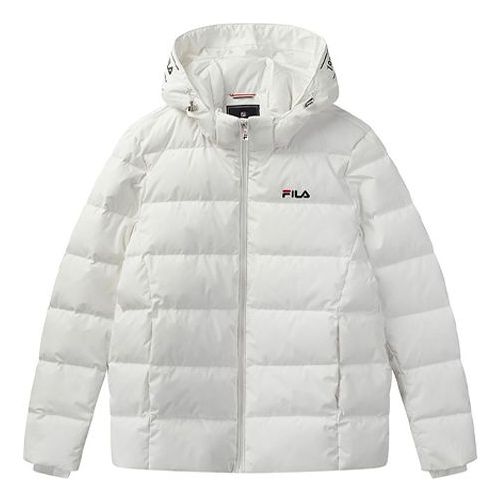 Prešívaná bunda FILA Stay Warm Hooded Down Jacket Biela | F61M048921F-WT