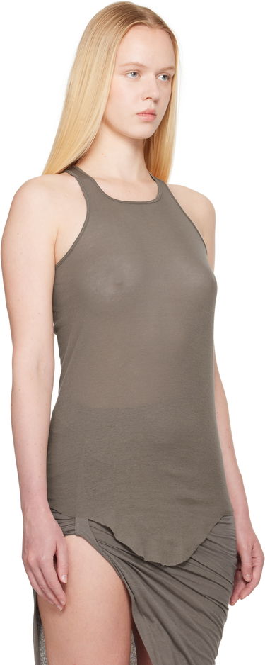 Tielko Rick Owens Rick Owens Hollywood Basic Rib Tank Top Čierna | RO01E7101 MR, 4