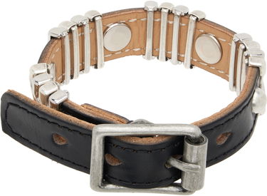 Náramok OUR LEGACY Leather Wave Bracelet Metalická | A4258WB, 1