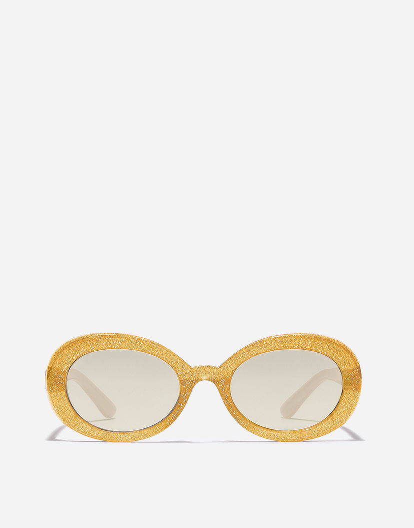 Slnečné okuliare Dolce & Gabbana Dolce & Gabbana DNA Glitter Oval Sunglasses Žltá | VG600KVN55A9V000