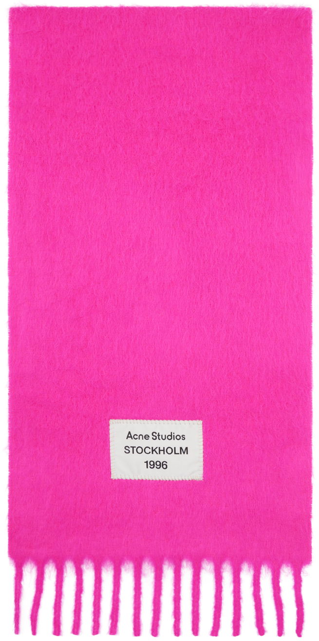 Šál Acne Studios Pink Fringe Alpaca Scarf Ružová | CA0350-, 0