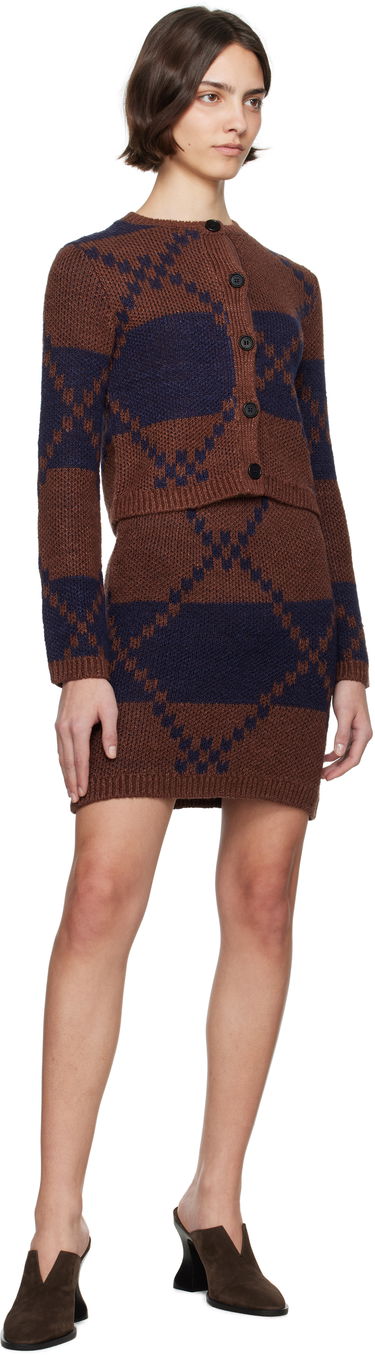 Sukňa JW Anderson JW Anderson Fairisle Knit Miniskirt Hnedá | KW1412-YN0439, 3