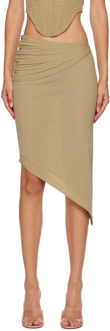 Sukňa Miaou Miaou Mona Midi Asymmetrical Skirt Béžová | 4040PM3SIS, 0