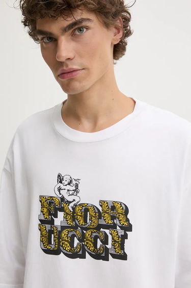 Tričko Fiorucci Graphic Print T-Shirt Biela | M01FMTSH101CJ01WH01, 3