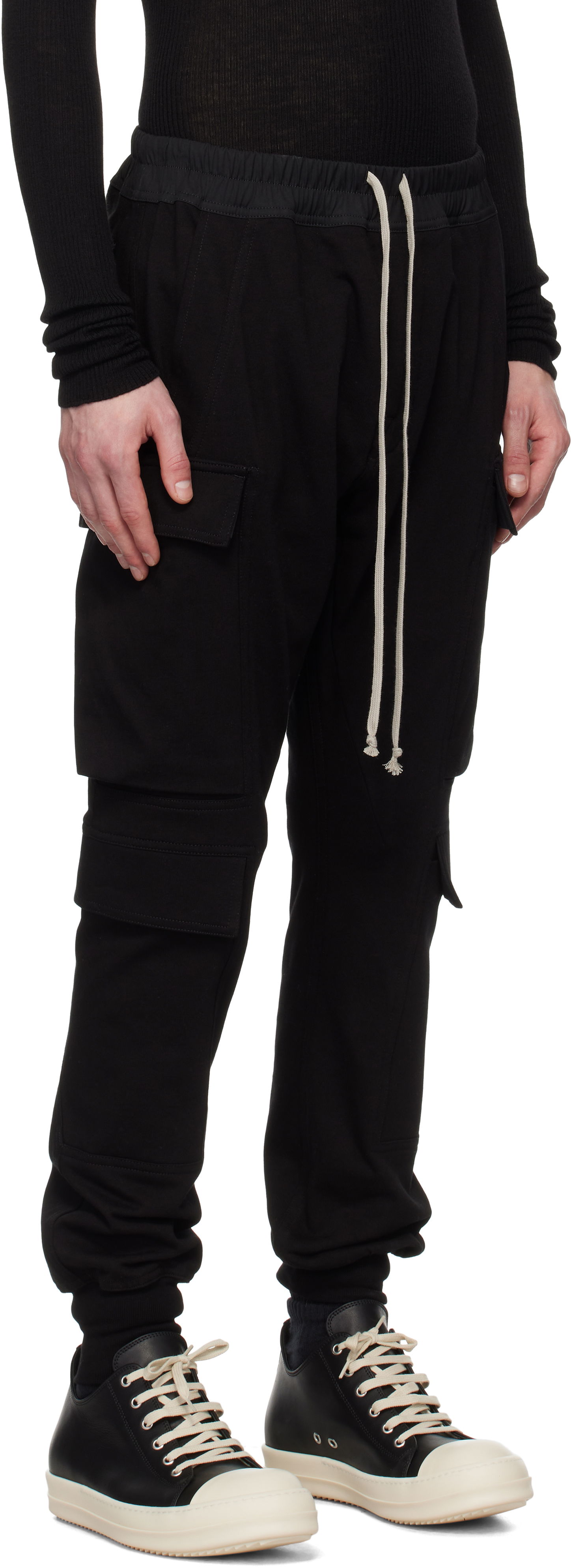 Cargo nohavice Rick Owens Rick Owens Hollywood Mastodon Megacargo Pants Čierna | RU01E5337 BA, 1