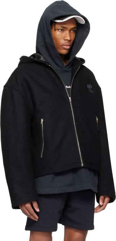 Bunda Acne Studios Acne Studios Hooded Wool Blend Jacket Čierna | B90811-, 1
