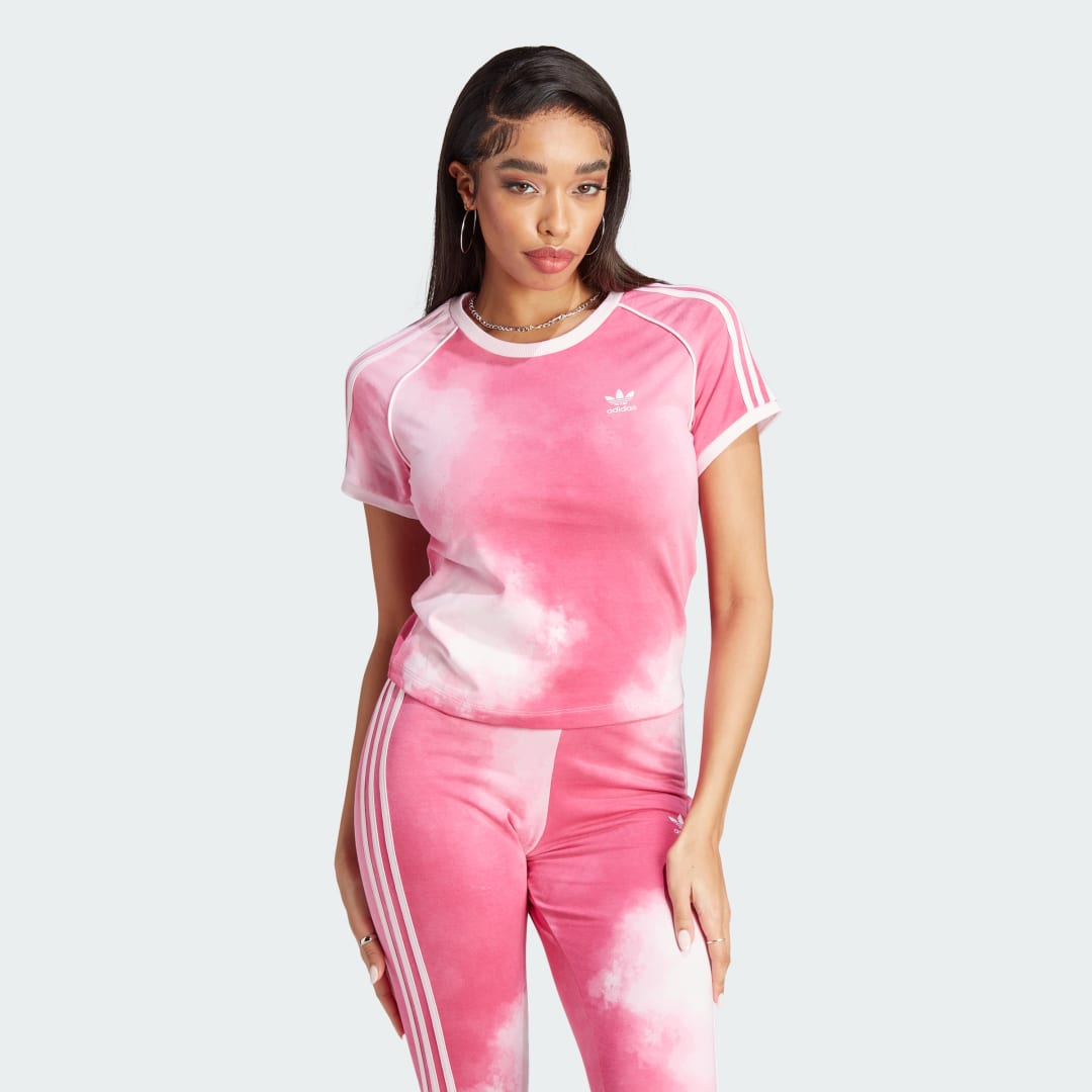 Tričko adidas Originals Colour Fade 3-Stripes Tee Ružová | IL2430, 1