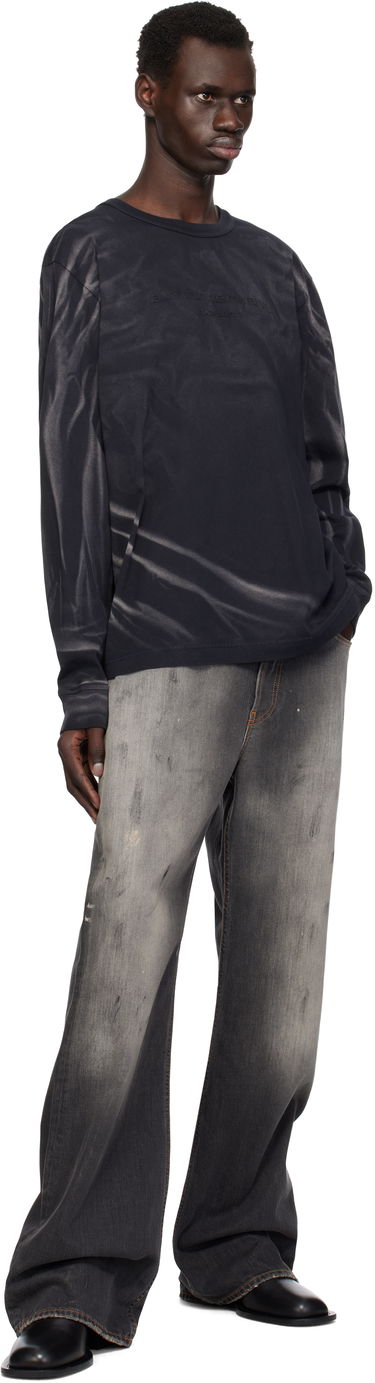 Tričko Alexander Wang Alexander Wang Crease Wash Long Sleeve T-shirt Čierna | UCC1251782, 3