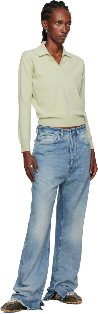 Polo tričko Maison Margiela Maison Margiela Longsleeve Polo Zelené | S51GL0063 M13144, 3