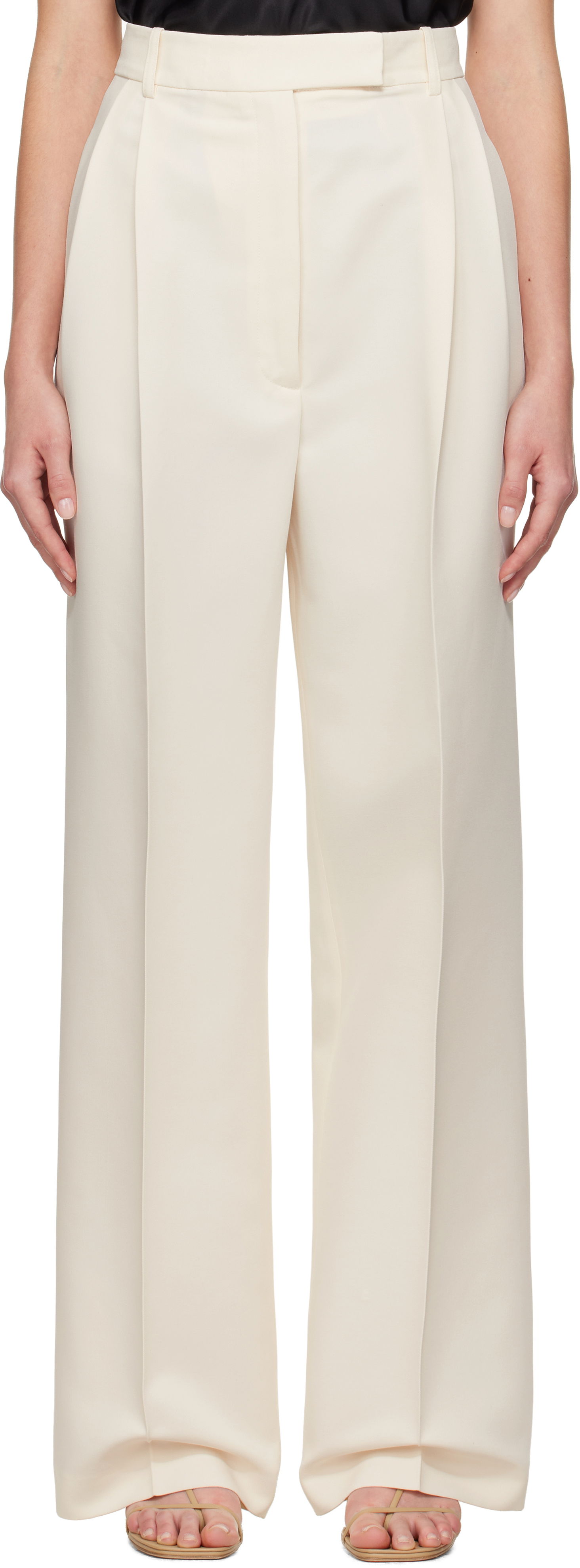 Nohavice Róhe Róhe High-Waist Tailored Trousers Biela | 414-30-052, 0