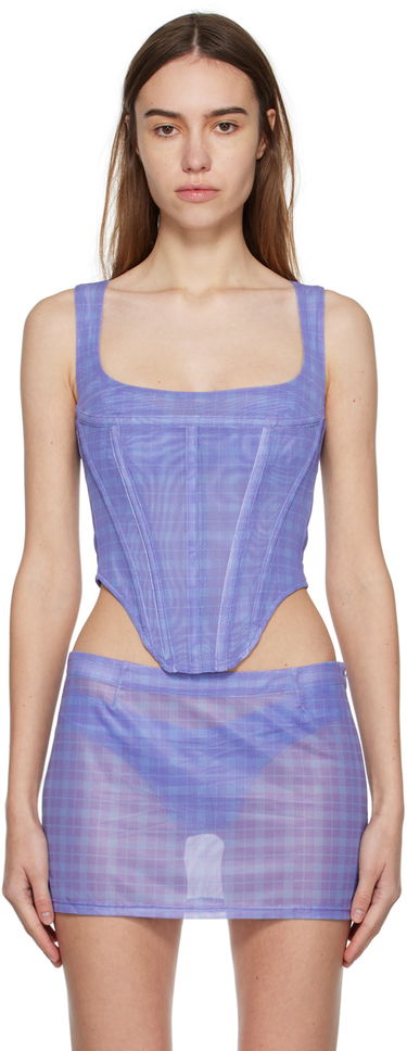 Sukňa Miaou Miaou Campbell Plaid Tank Top Fialová | 7020PM1BPP, 0