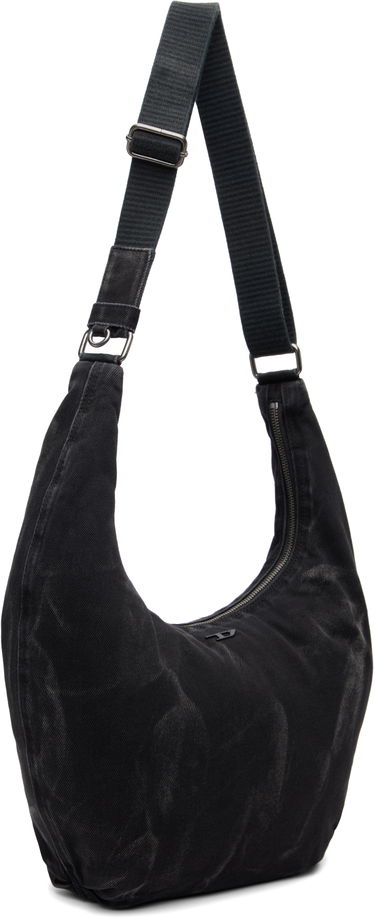 Taška cez rameno Diesel Rave X Washed Denim Crescent Shoulder Bag Čierna | X10414-P4485-T8013, 1