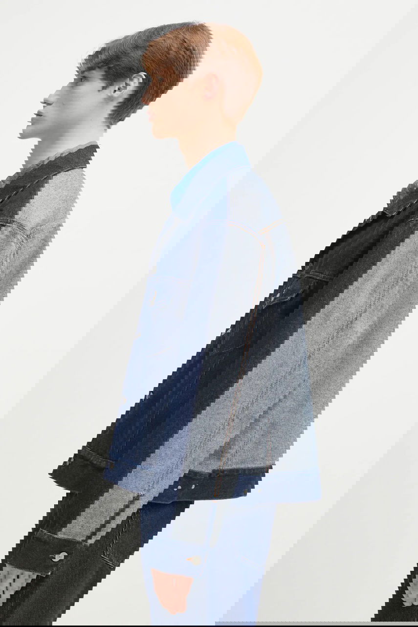 Bunda Maison Margiela Denim Jacket with Contrast Stitching Modrá | SH0AM0038, 1