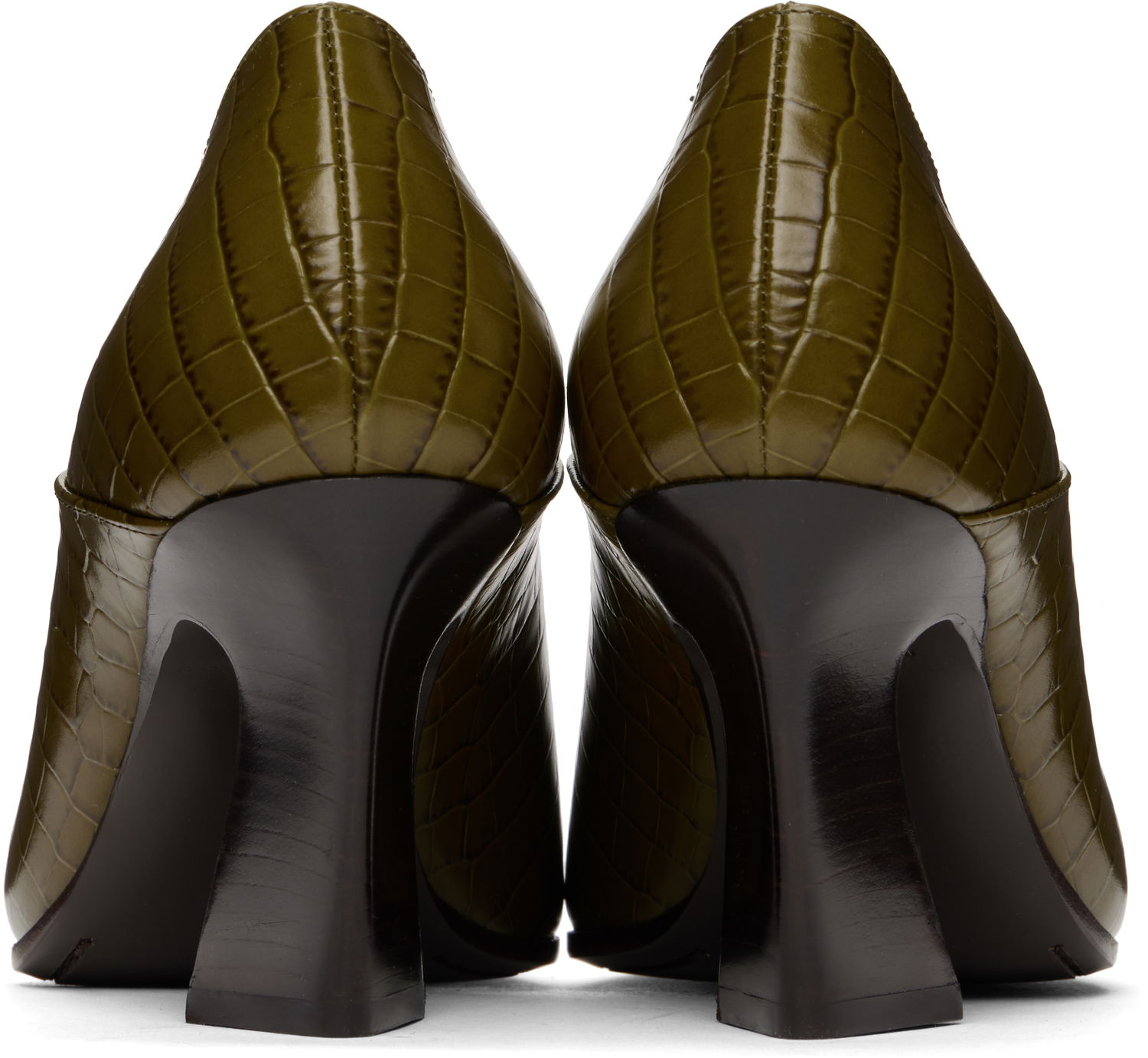 Tenisky a topánky Bottega Veneta Bottega Veneta Lewis Embossed Leather Mules Zelené | 806723 V4PB0, 1