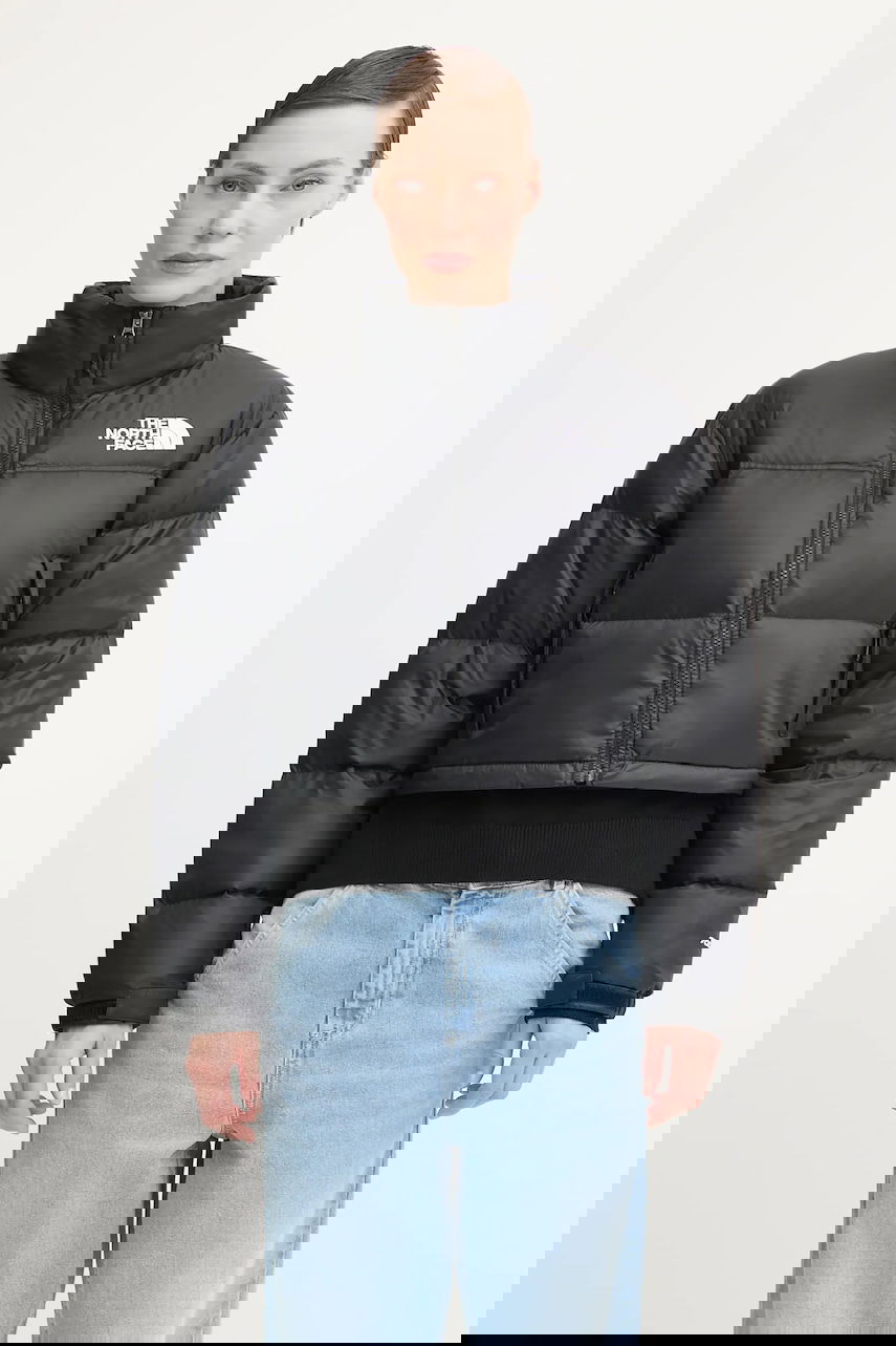 Prešívaná bunda The North Face The North Face Nuptse Cropped Puffer Jacket Čierna | NF0A5GGEGOG1, 0
