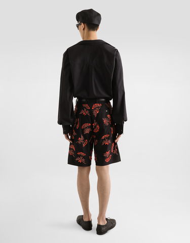 Šortky Dolce & Gabbana Dolce & Gabbana Twill Shorts with Coral Embroidery Čierna | GP10FZFU6X8N0000, 2