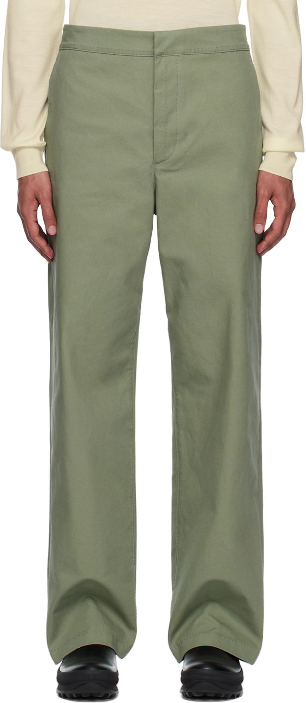 Nohavice Jil Sander Jil Sander Four-Pocket Trousers Zelené | J47KA0135_J45136, 0