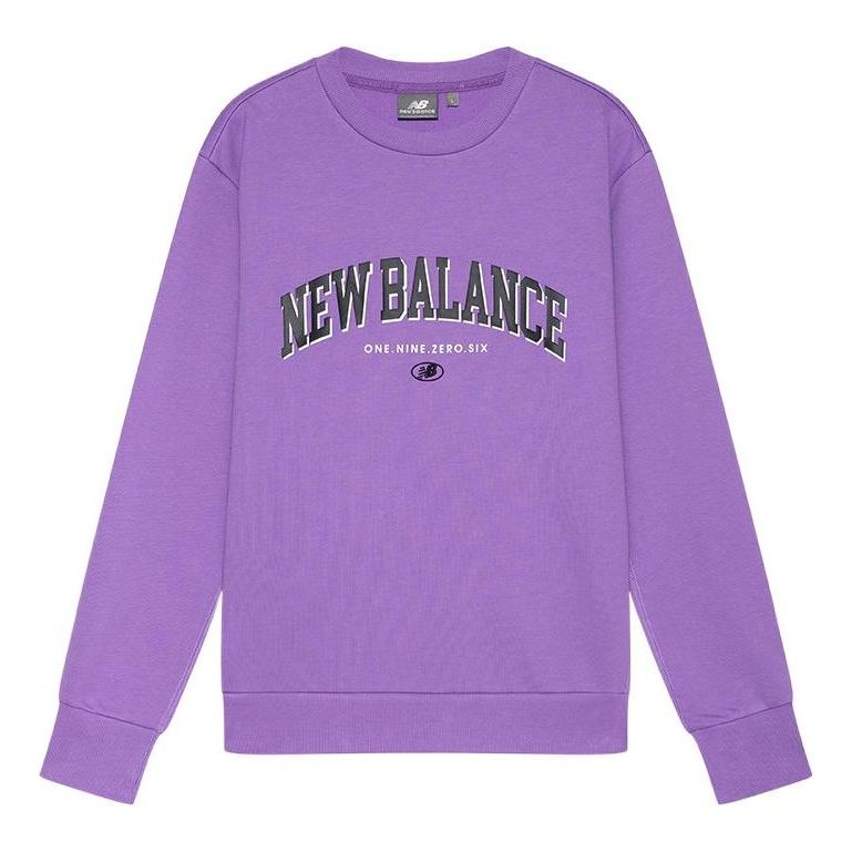 Sveter New Balance Logo Printing Round-neck Sweatshirt Fialová | 5CC17083-PUR