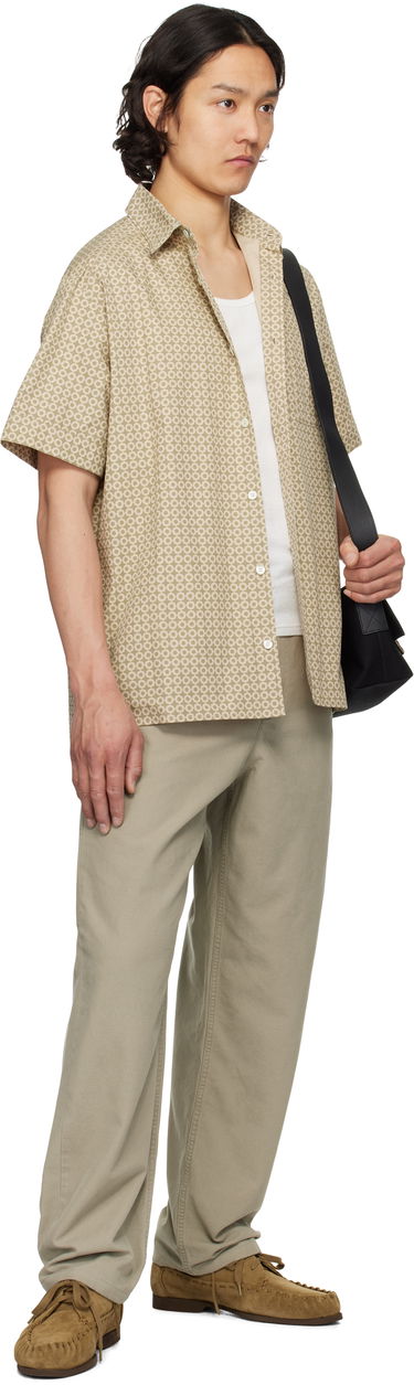 Košeľa A.P.C. A.P.C. Ross Geometric-Print Short-Sleeve Shirt Béžová | COHFY-H12541, 3