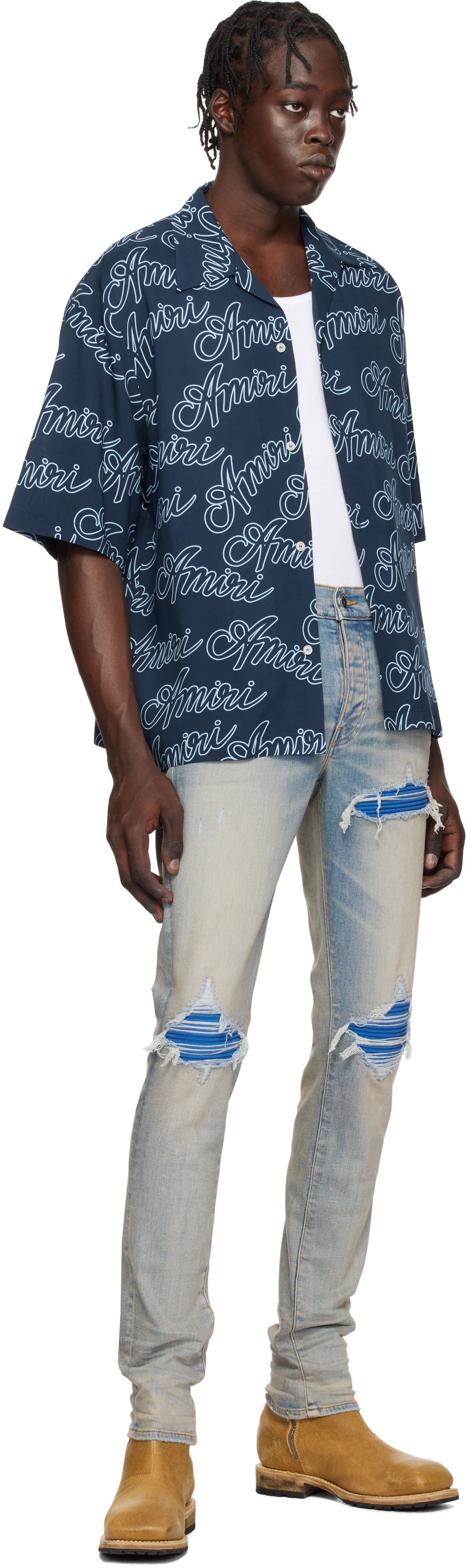 Script Print Bowling Shirt