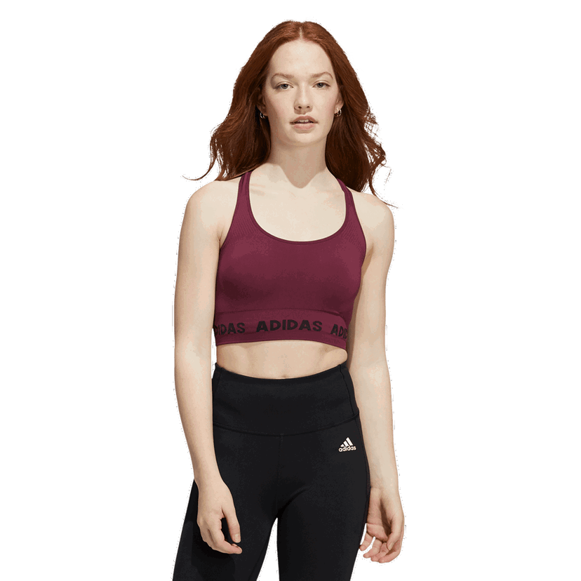 Podprsenka adidas Originals Training Aeroknit Sports Bra Vínová | H37609