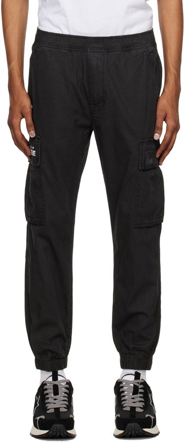 Cargo nohavice AAPE by A Bathing Ape AAPE by A Bathing Ape Embroidered Cargo Pants Čierna | AAPPTM6959XXKBKX, 0