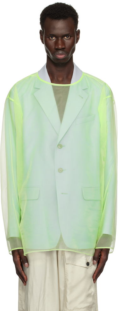 Bunda Dries Van Noten Dries Van Noten Sheer Crew Neck Overshirt Zelené | 251-020740-1501, 0