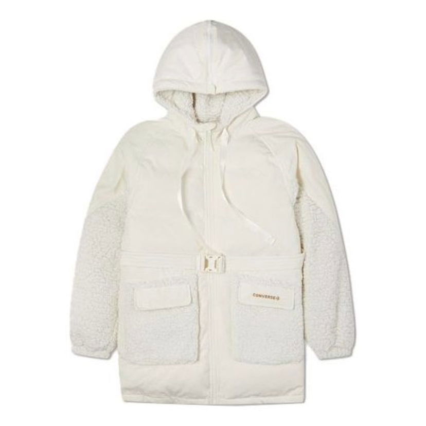 Parka Converse Short Padded Hooded Jacket Biela | 10021987-281