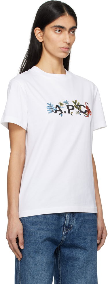 Tričko A.P.C. A.P.C. Auguste Floral Graphic T-Shirt Biela | COBQX-M26497, 1