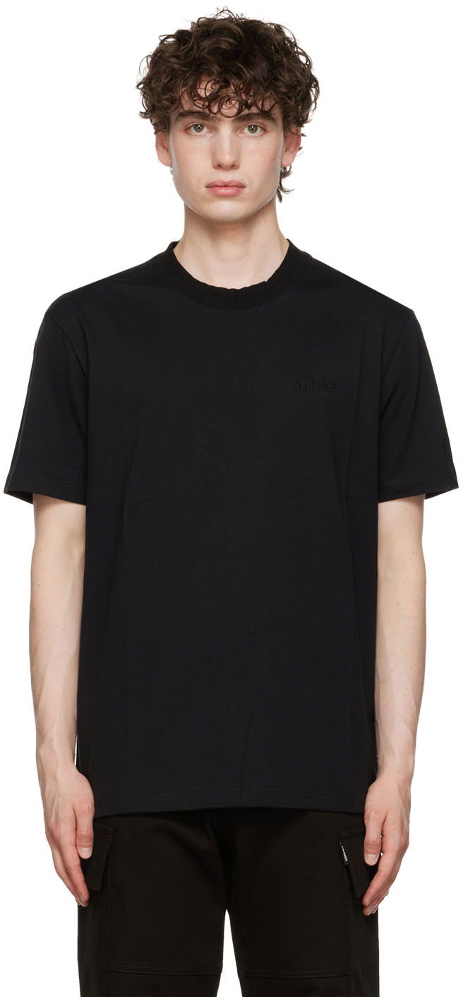Tričko Versace Logo T-Shirt Čierna | 1006436 1A04404, 0