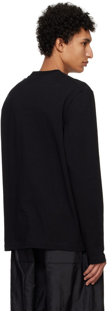 Sveter Jil Sander Jil Sander Logo Flag Pocket Long Sleeve T-Shirt Čierna | J22GC0196_J20256, 2