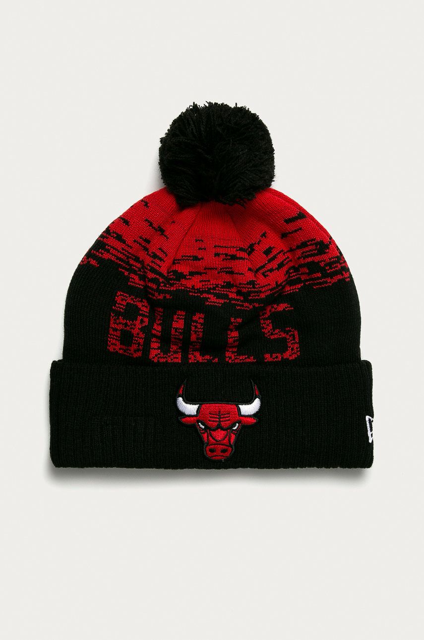 Kulicha New Era NBA Chicago Bulls Pom Beanie Čierna | 12122723, 0