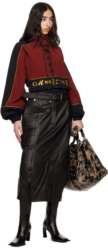 Sukňa Martine Rose Martine Rose Biker Leather Midi Skirt Čierna | 548LP15001, 3