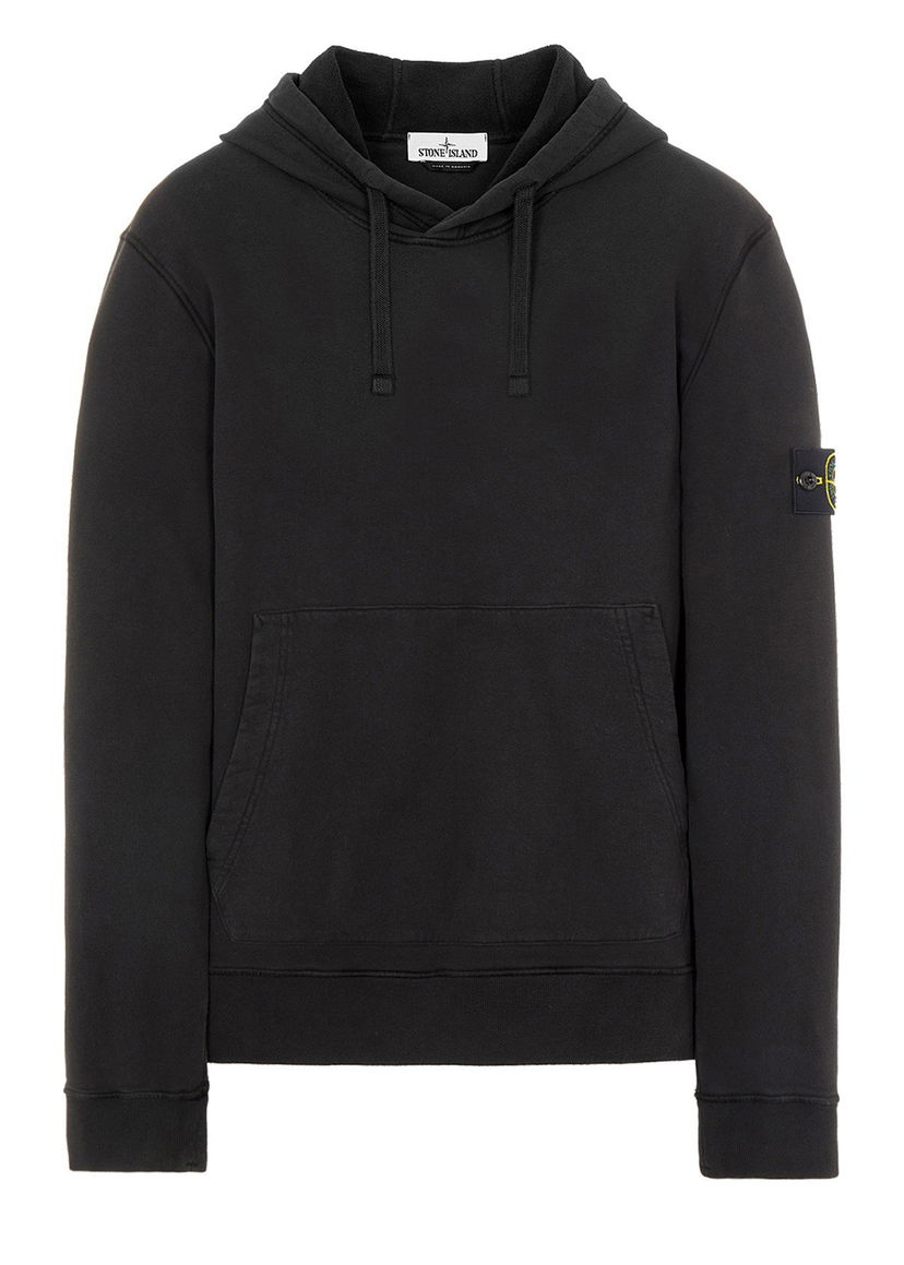 Mikina Stone Island Brushed Cotton Fleece Hoodie Čierna | 751564120V0029-9405 / 771564120 V0029