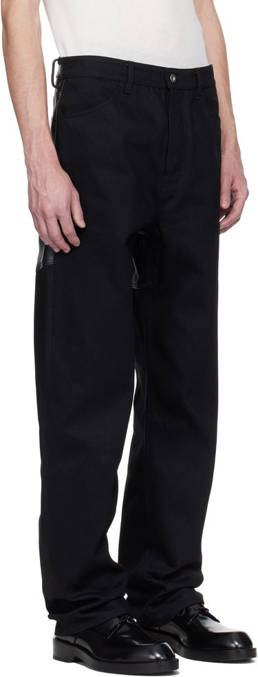 Cargo nohavice Jil Sander Jil Sander Leather Jeans Čierna | J22KA0267_J46655, 1